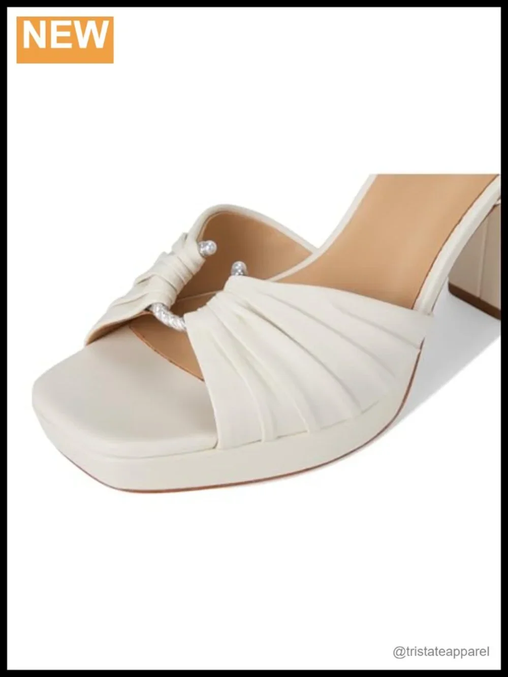 Women's Leather Platform Block Heel Ankle Strap Sandal Formal